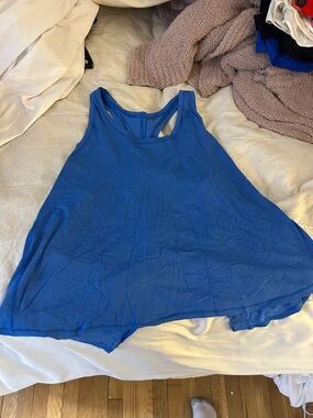 lululemon athletica Bright Blue Flowy Racerback Tank